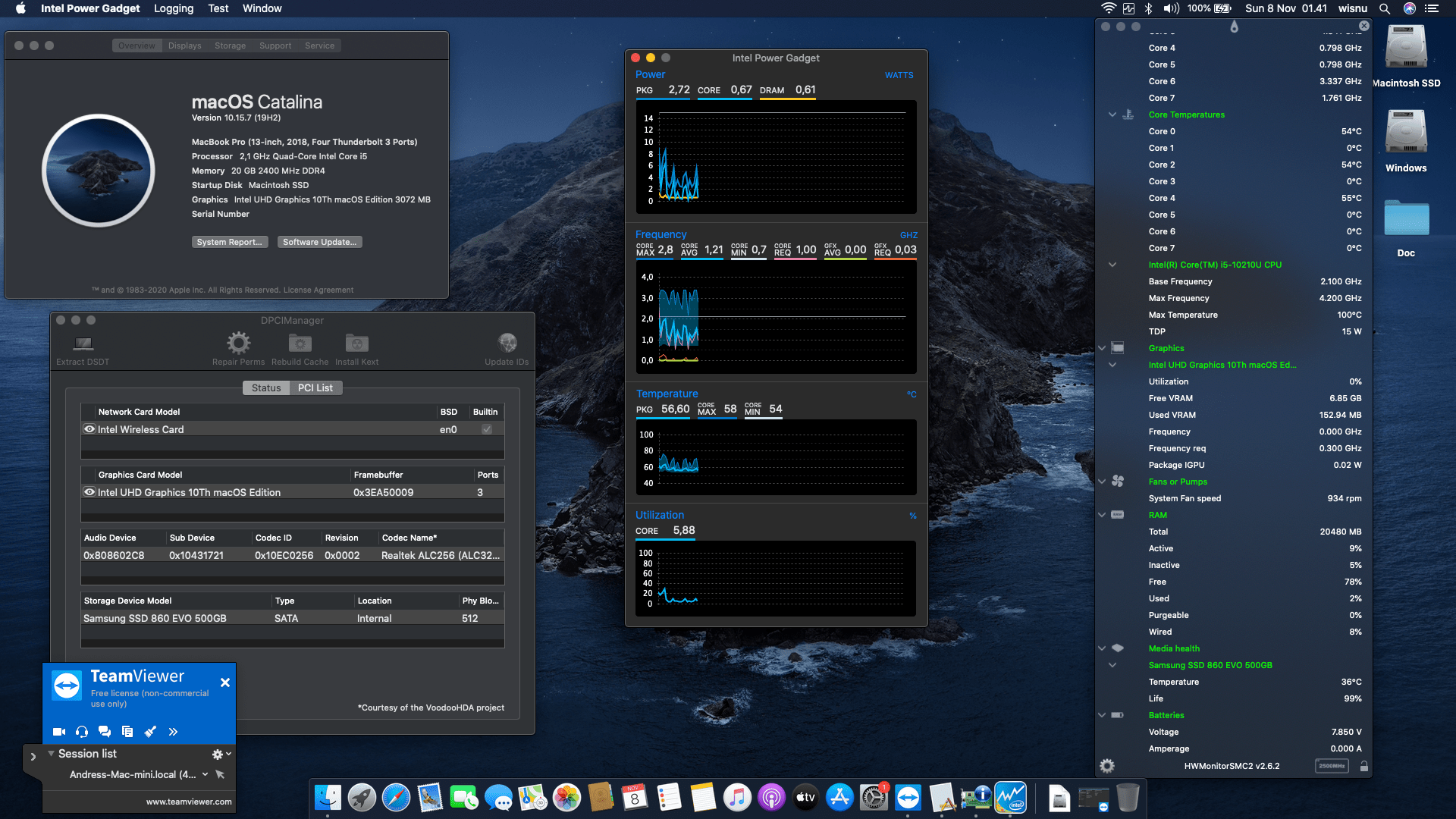 Success Hackintosh macOS Catalina 10.15.7 Build 19H2 in Asus VivoBook X412FLC